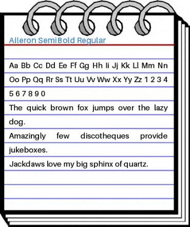 Aileron SemiBold Regular Font