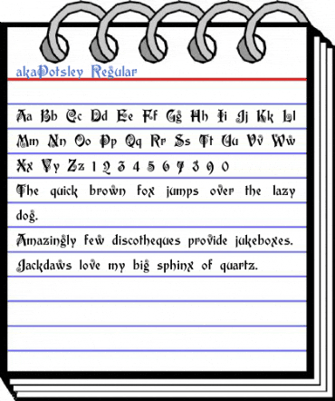 akaPotsley Regular Font