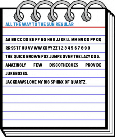 All the Way to the Sun Regular Font