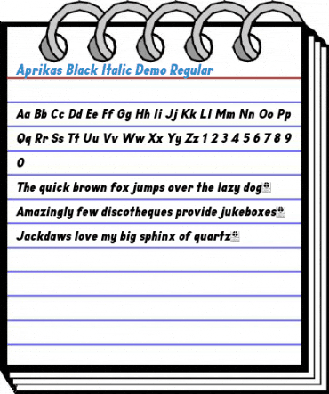 Aprikas Black Italic Demo Regular Font