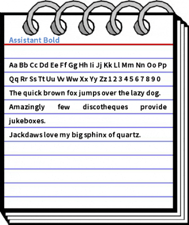 Assistant Bold Font