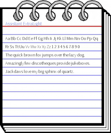 Assistant ExtraLight Font