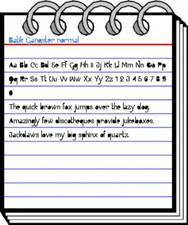 Batik Gangster normal Font