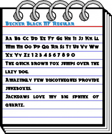 Becker Black NF Regular Font