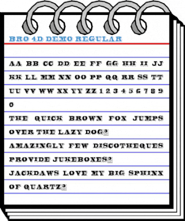 Bro 4D Demo Regular Font