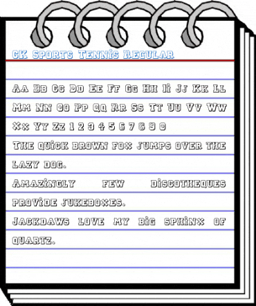 CK Sports Tennis Regular Font