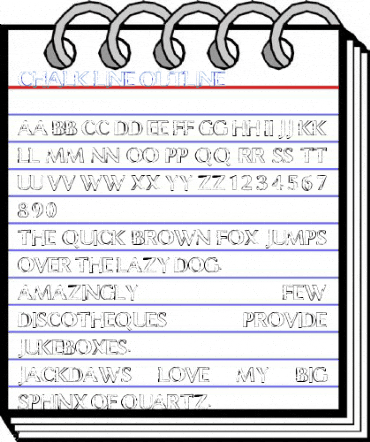 Chalk Line Outline Font