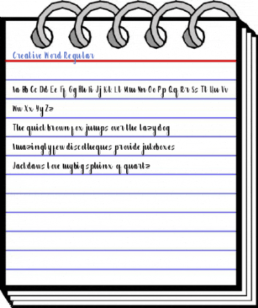 Creative Word Regular Font
