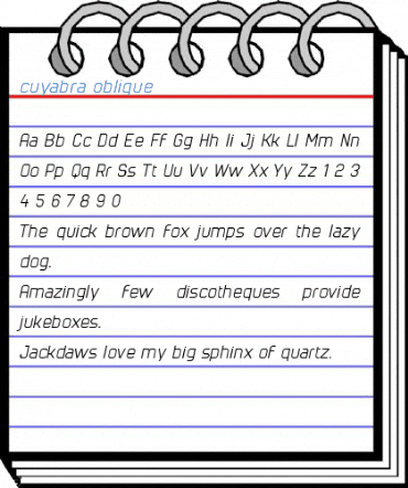cuyabra oblique Font