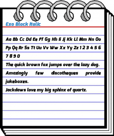 Exo Black Italic Font