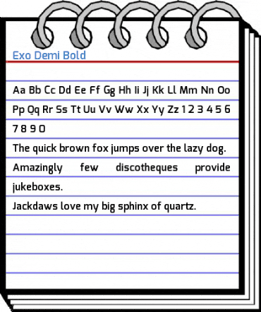 Exo Demi Bold Font