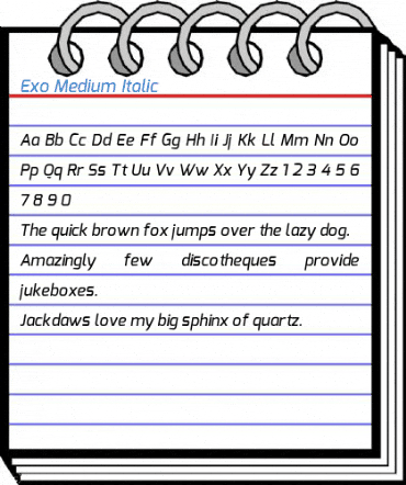 Exo Medium Italic Font
