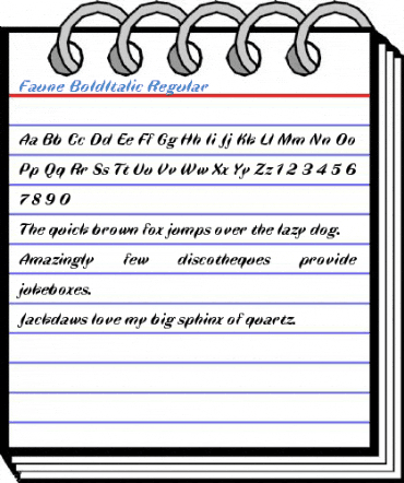 Faune BoldItalic Regular Font