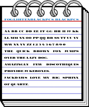 FoglihtenBlackPcs BlackPcs Font