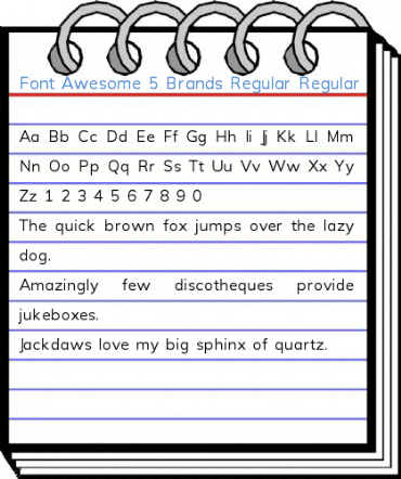 Font Awesome 5 Brands Regular Regular Font