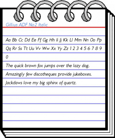 Gillius ADF No2 Italic Font
