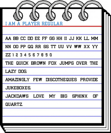 I AM A PLAYER Regular Font