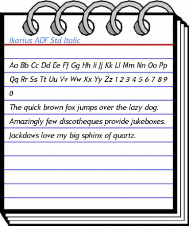 Ikarius ADF Std Italic Font