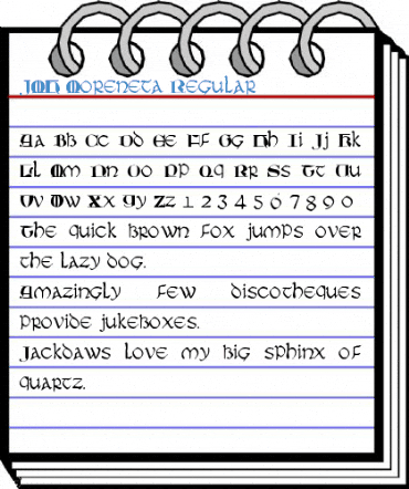 JMH Moreneta Regular Font