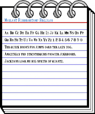 Mailart Rubberstamp Regular Font