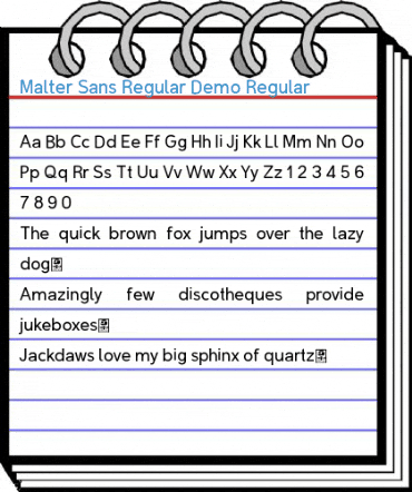 Malter Sans Regular Demo Regular Font