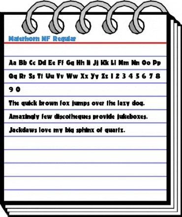 Materhorn NF Regular Font