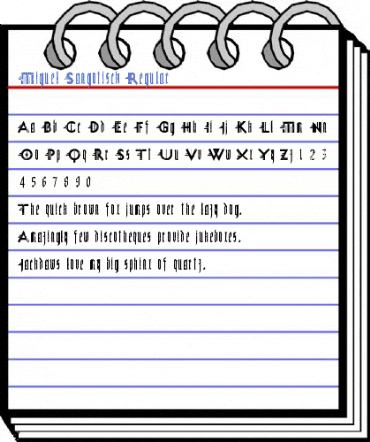 Miguel Sangotisch Regular Font
