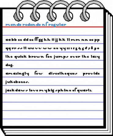 Mondo Redondo NF Regular Font