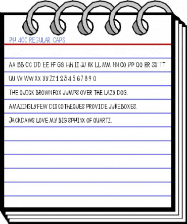 PH 400 Regular Caps Font