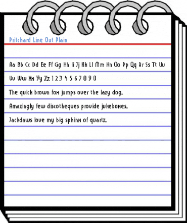 Pritchard Line Out Plain Font