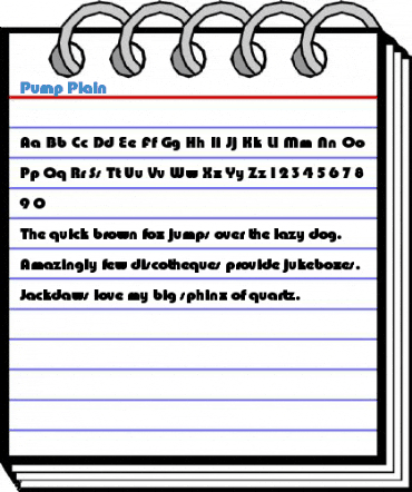 Pump Plain Font