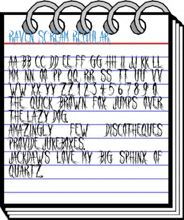 Raven Scream Regular Font