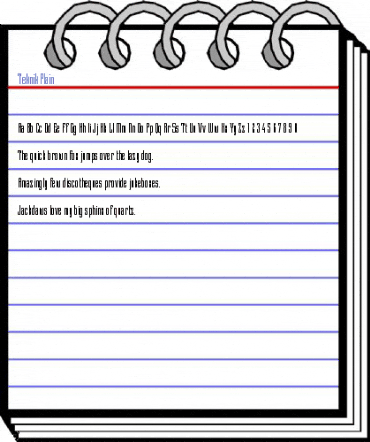 Teknik Plain Font