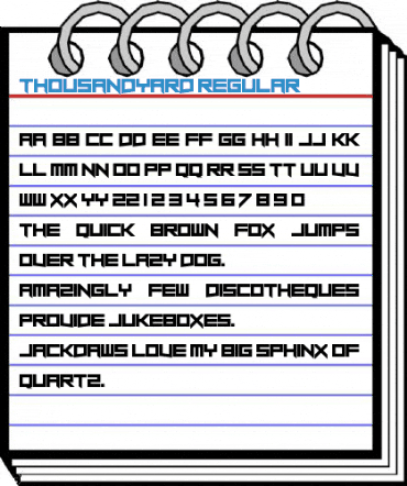 Thousandyard Regular Font