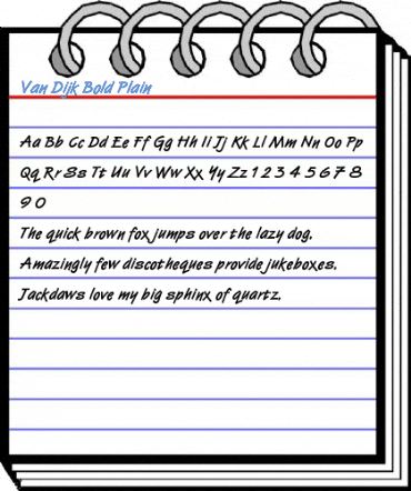 Van Dijk Bold Plain Font