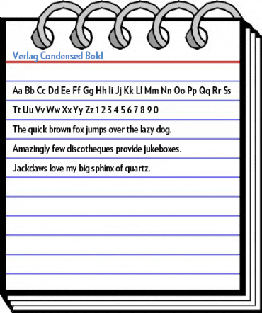 Verlag Condensed Bold Font