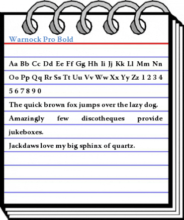Warnock Pro Bold Font