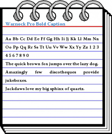 Warnock Pro Bold Caption Font