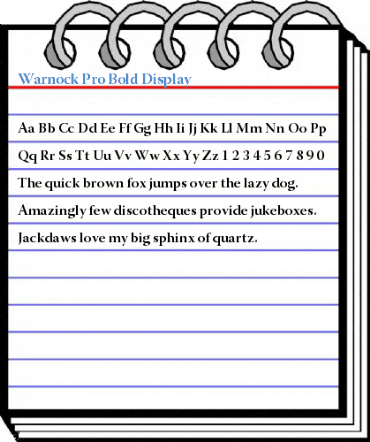 Warnock Pro Bold Display Font