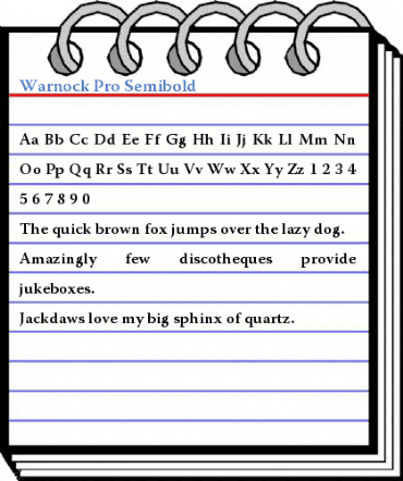Warnock Pro Semibold Font