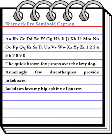 Warnock Pro Semibold Caption Font