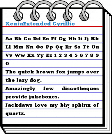 XeniaExtended Cyrillic Font