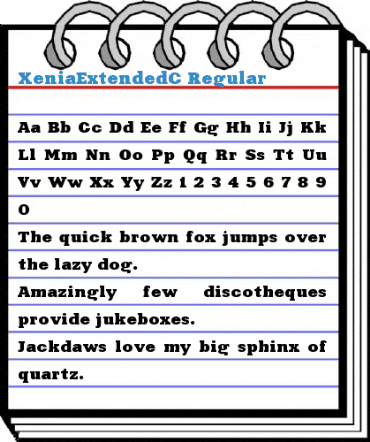 XeniaExtendedC Regular Font