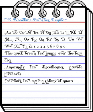 CK Woodbine Swashes Regular Font