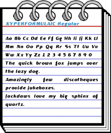 XYPERFORMULAIC Font