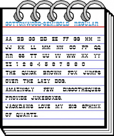 Cottonwood-SemiBold Regular Font