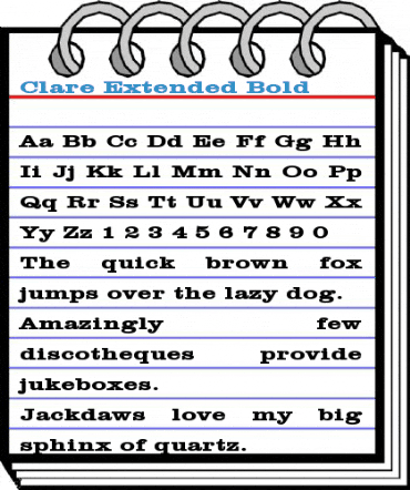 Clare Extended Bold Font