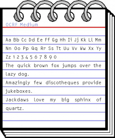 OCRF Medium Font