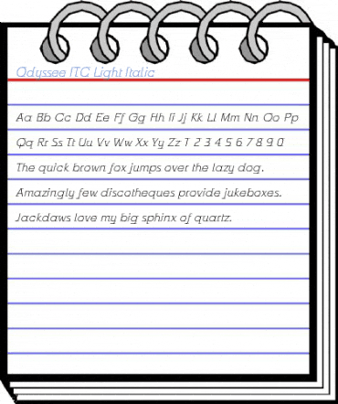 Odyssee ITC Light Italic Font