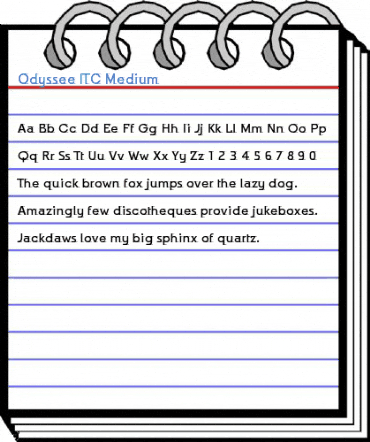 Odyssee ITC Medium Font